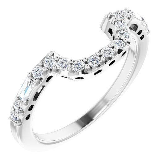 14K White 1/4 CTW Diamond Band