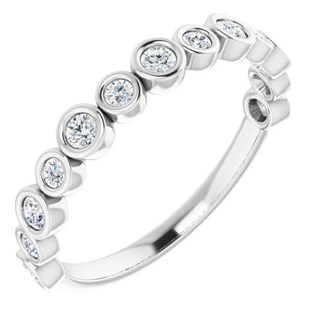 14K White 1/3 CTW Diamond Anniversary Band