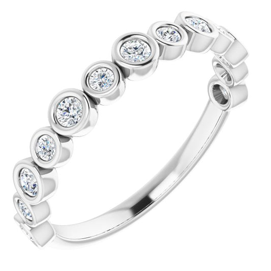 14K White 1/3 CTW Diamond Anniversary Band