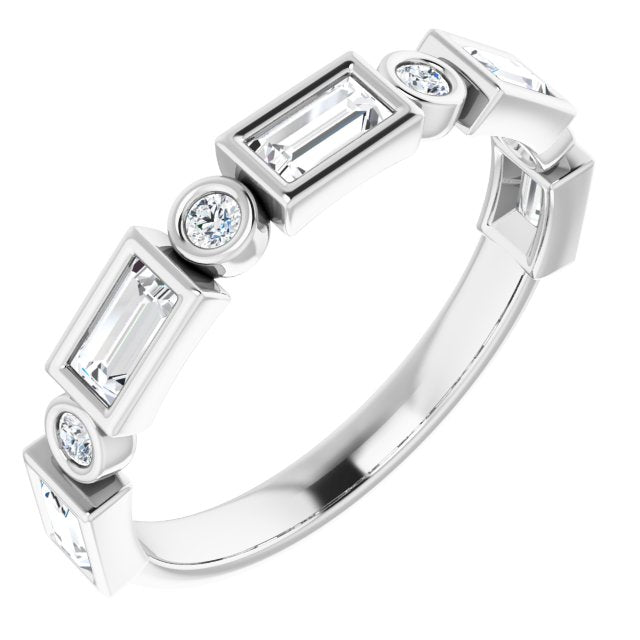 14K White 3/4 CTW Diamond Anniversary Band