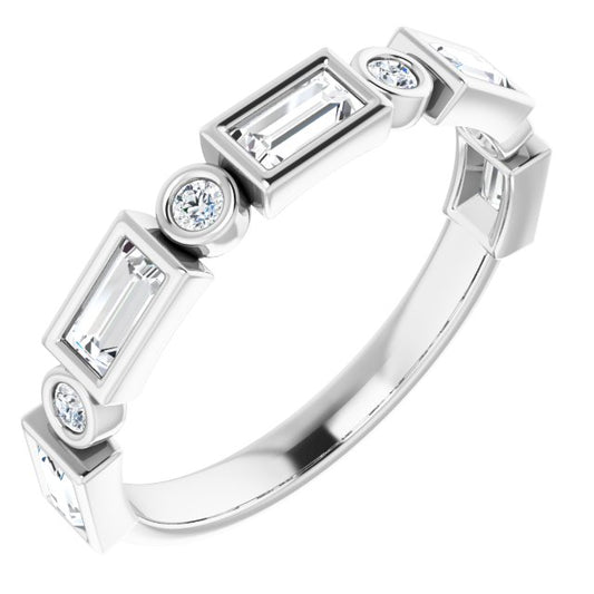 14K White 3/4 CTW Diamond Anniversary Band