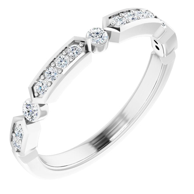 14K White 1/5 CTW Diamond Anniversary Band
