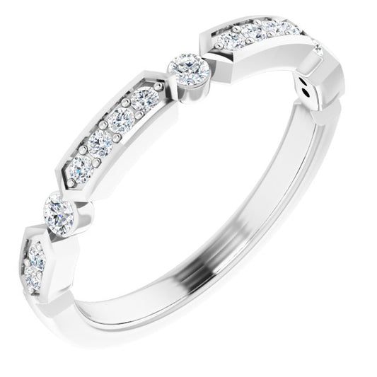 14K White 1/5 CTW Diamond Anniversary Band