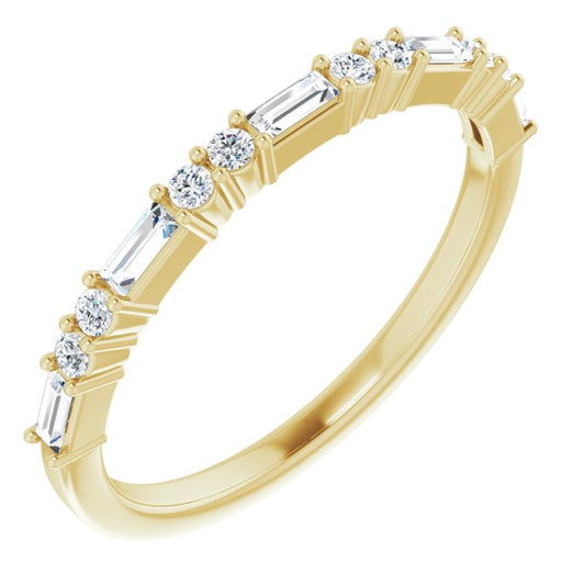 14K Yellow 1/4 CTW Diamond Anniversary Band