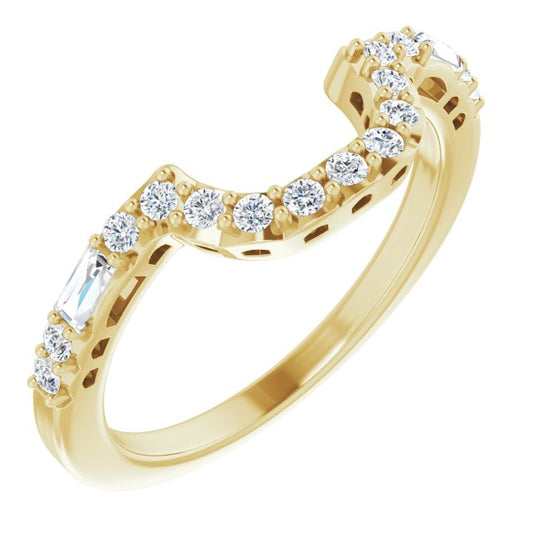 14K Yellow 1/4 CTW Diamond Band