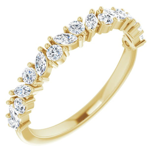 14K Yellow 1/2 CTW Diamond Anniversary Band