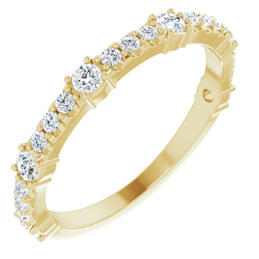 14K Yellow 1/2 CTW Diamond Anniversary Band