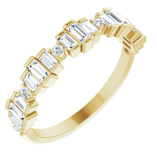 14K Yellow 5/8 CTW Diamond Anniversary Band