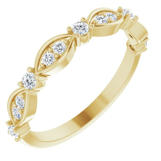 14K Yellow 1/3 CTW Diamond Anniversary Band