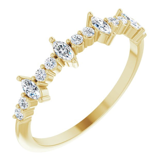 14K Yellow 1/3 CTW Diamond Anniversary Band