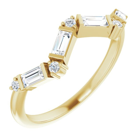 14K Yellow 1/3 CTW Diamond Stackable Ring