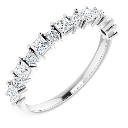 14K White 5/8 CTW Diamond Anniversary Band