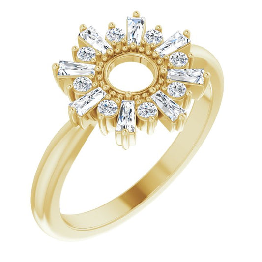 14K Yellow 3/8 CTW Diamond Circle Ring