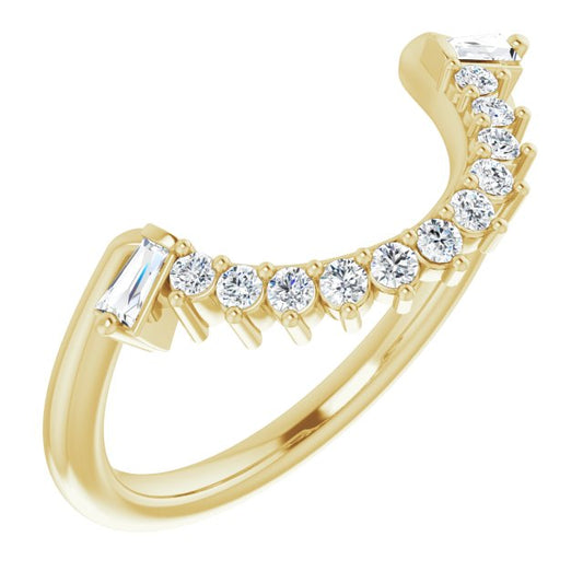 14K Yellow 1/5 CTW Diamond Matching Band