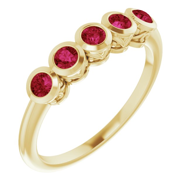14K Yellow Ruby Ring