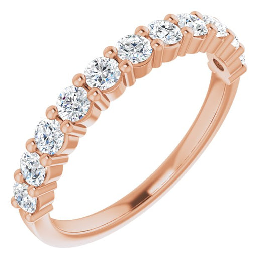 14K Rose 1/2 CTW Diamond Anniversary Band
