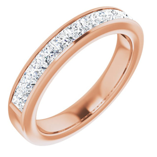 14K Rose 1 CTW Diamond Anniversary Band