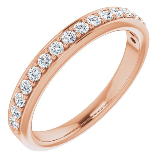 14K Rose 1/3 CTW Diamond Anniversary Band