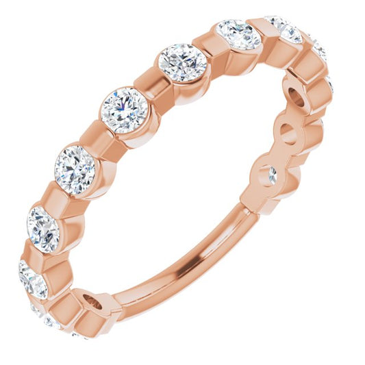14K Rose 1/2 CTW Diamond Anniversary Band