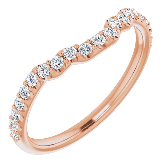 14K Rose 1/4 CTW Diamond Band