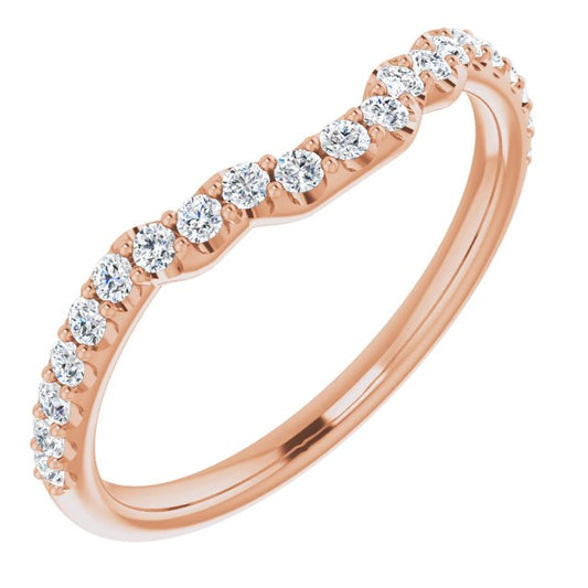 14K Rose 1/4 CTW Diamond Band