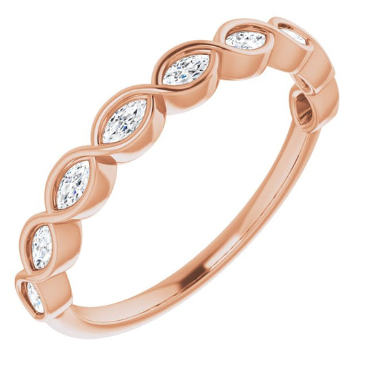 14K Rose 1/4 CTW Diamond Anniversary Band