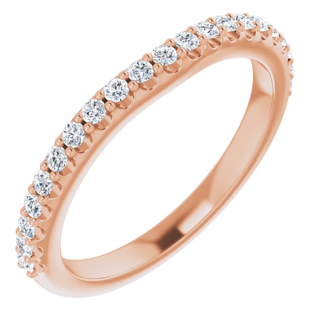 14K Rose 1/3 CTW Diamond Band