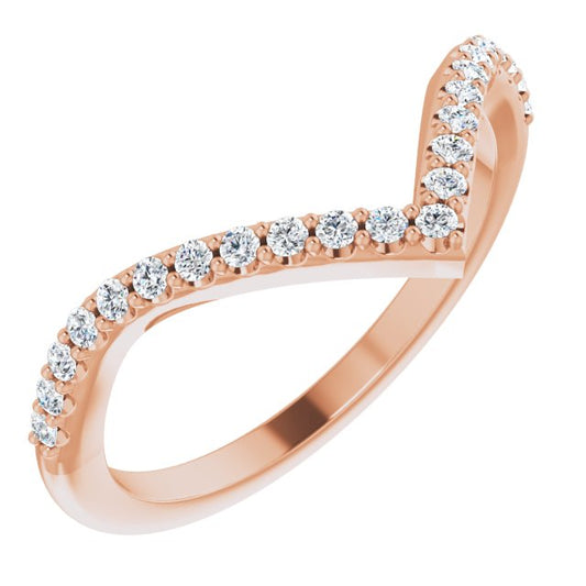 14K Rose 1/5 CTW Diamond Band