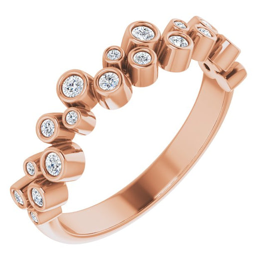 14K Rose 1/5 CTW Diamond Anniversary Band