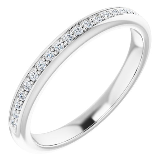 14K White 1/8 CTW Diamond Band