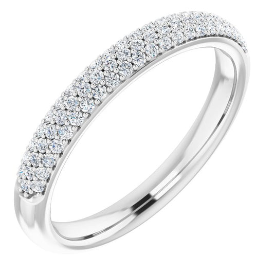14K White 1/4 CTW Diamond Band