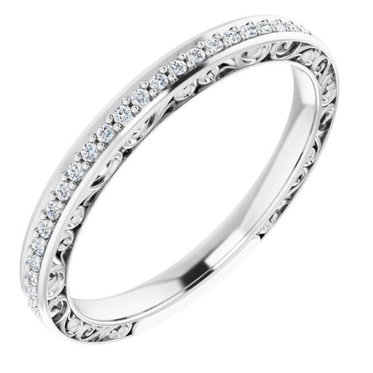 14K White 1/6 CTW Diamond Anniversary Band