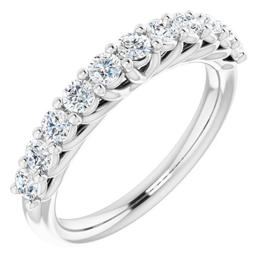 14K White 5/8 CTW Diamond Anniversary Band