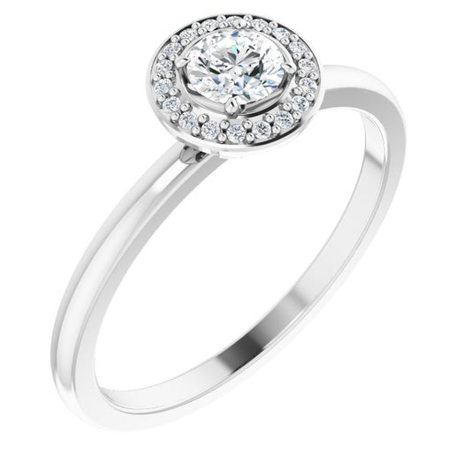 14K White 1/3 CTW Diamond Ring