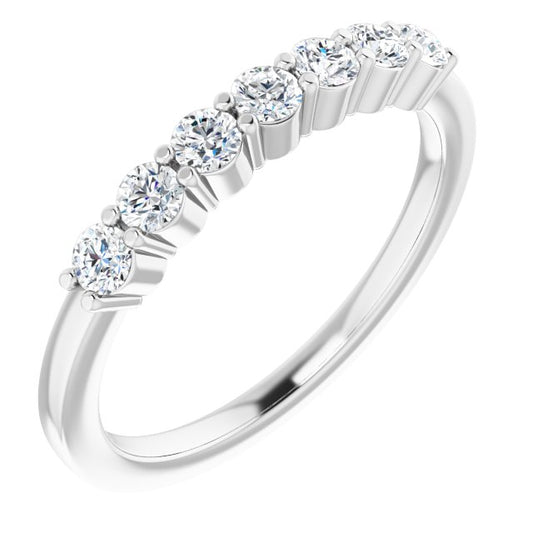14K White 3/8 CTW Diamond Anniversary Band