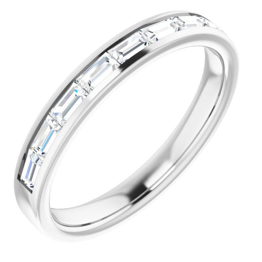 14K White 1/2 CTW Diamond Channel-Set Anniversary Band