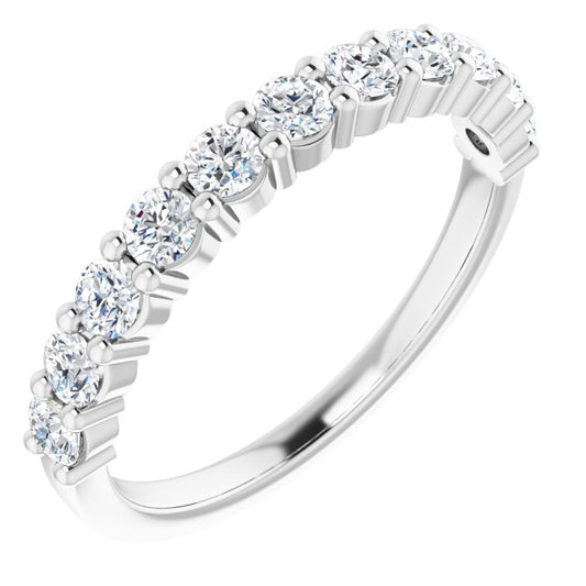14K White 1/2 CTW Diamond Anniversary Band