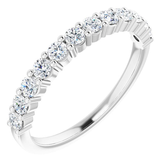14K White 5/8 CTW Diamond Anniversary Band