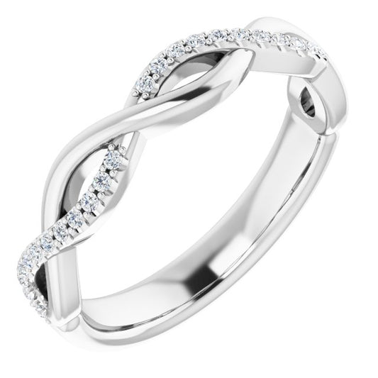14K White 1/8 CTW Diamond Anniversary Band