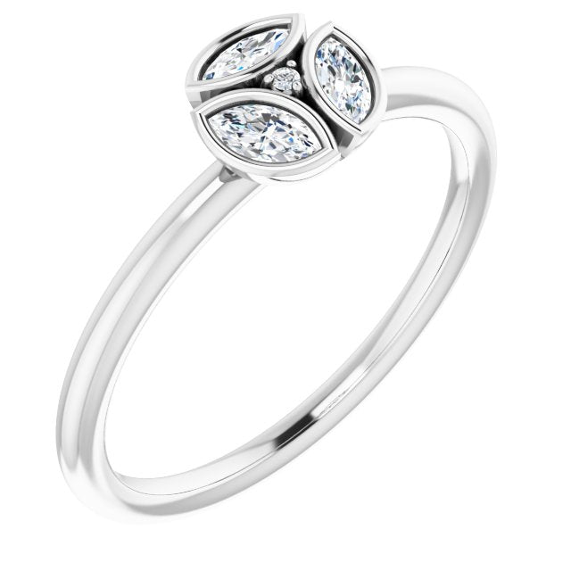 14K White 1/5 CTW Diamond Ring