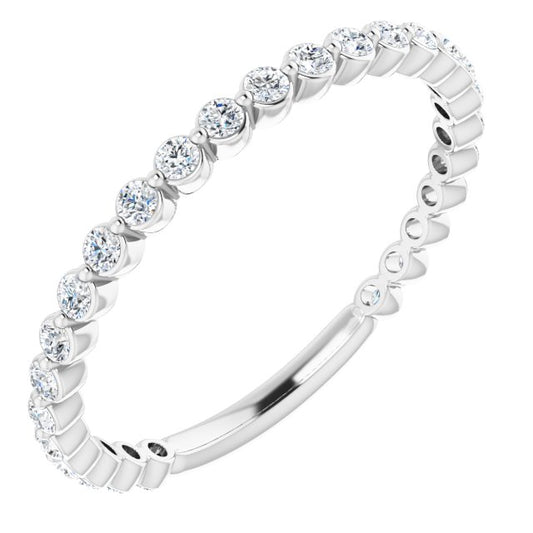 14K White 1/3 CTW Diamond Anniversary Band