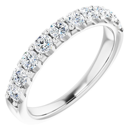 14K White 3/4 CTW Diamond Anniversary Band