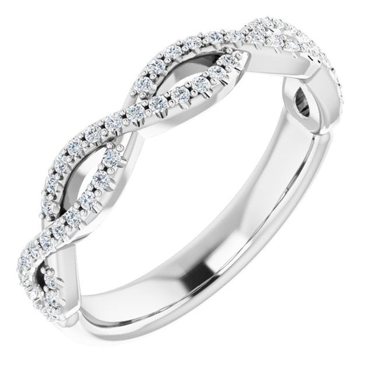 14K White 1/5 CTW Diamond Anniversary Band