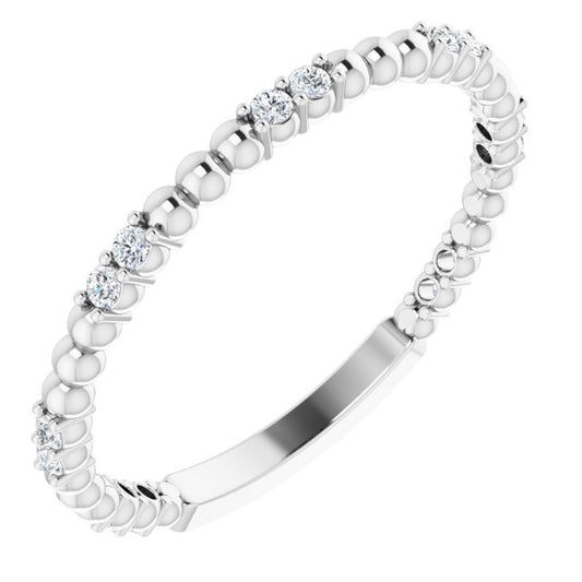 14K White 1/6 CTW Diamond Anniversary Band