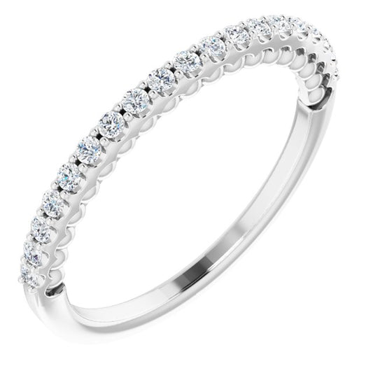 14K White 1/5 CTW Diamond Band
