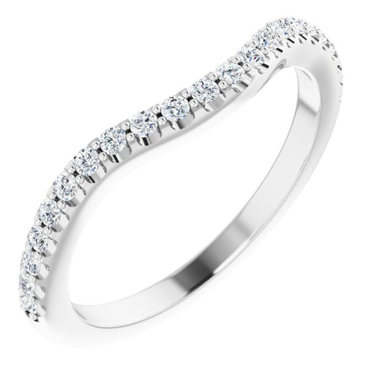 14K White 1/5 CTW Diamond Band