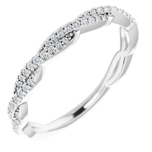 14K White 1/6 CTW Diamond Anniversary Band
