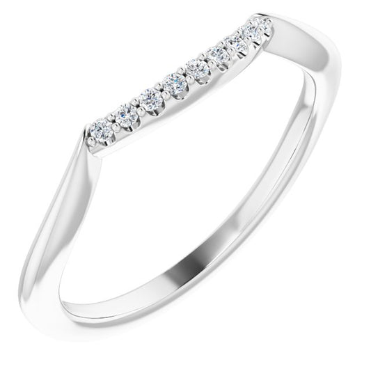 14K White .06 CTW Diamond Matching Band