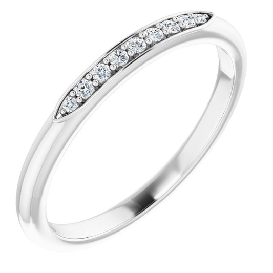 14K White .07 CTW Diamond Matching Band