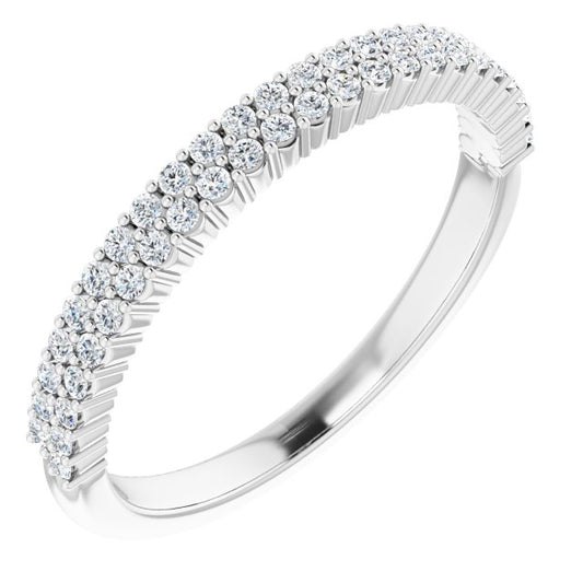 14K White 1/4 CTW Diamond Anniversary Band